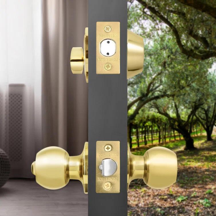 Complete Entry Knob Set with Single Cylinder Deadbolt