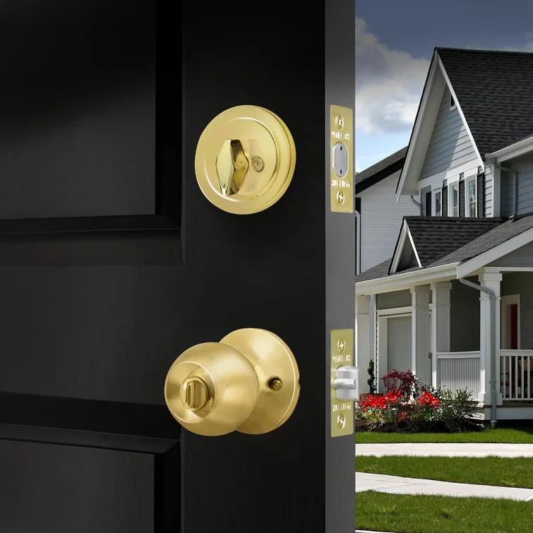 Complete Entry Knob Set with Single Cylinder Deadbolt