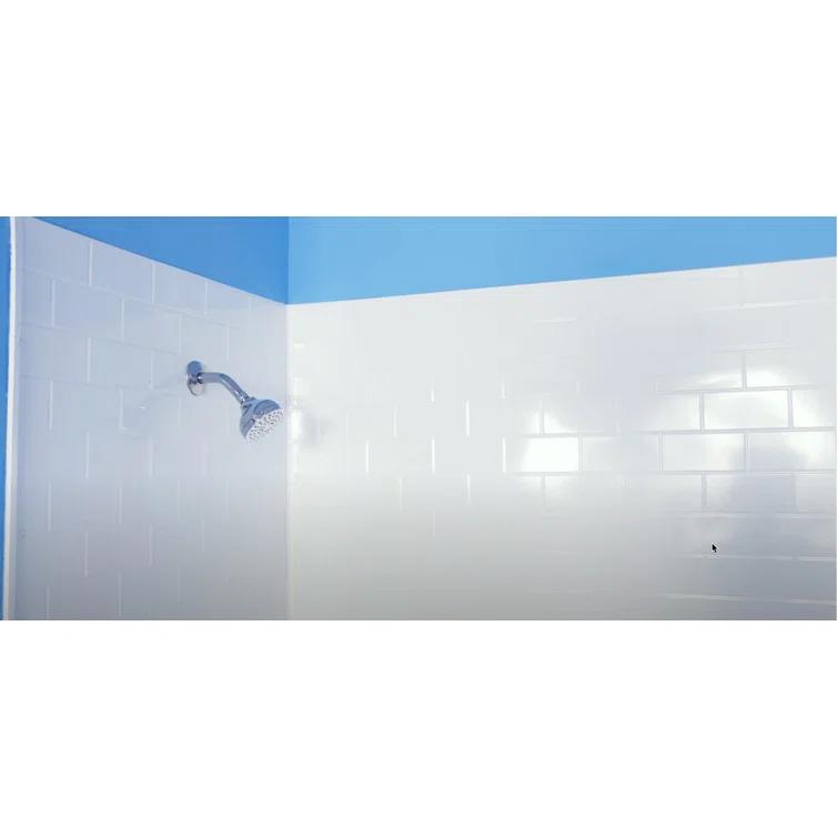 Subway Tile - Mirroflex - Tub and Shower Wall Panel - Gloss White