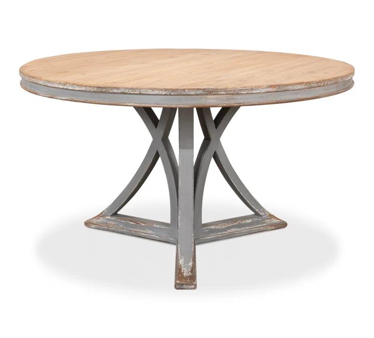 Chateau Gris 54" Reclaimed Wood Round Extendable Dining Table