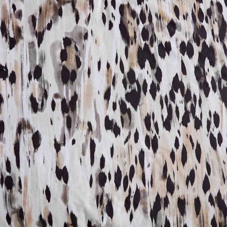 Kenneth Cole Abstract Leopard Cotton Brown Comforter Set