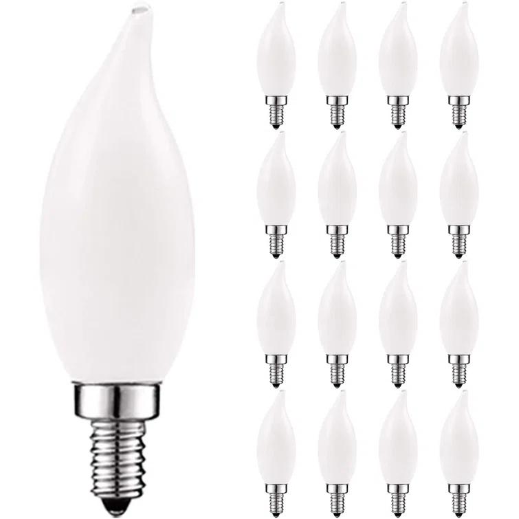 5 Watt (60 Watt Equivalent), CA11 LED, Dimmable Light Bulb, Warm White (2700K) E12/Candelabra Base