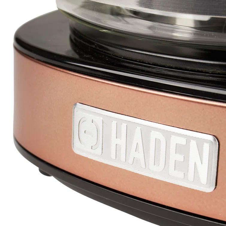 HADEN Black and Copper Programmable Drip Coffee Maker