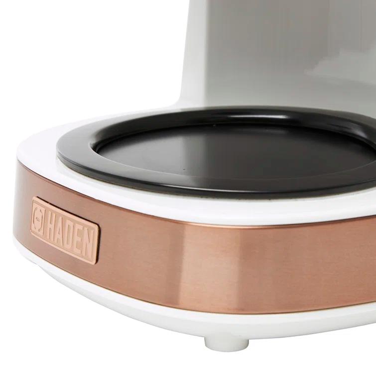 HADEN Heritage Ivory and Copper 12-Cup Programmable Coffee Maker