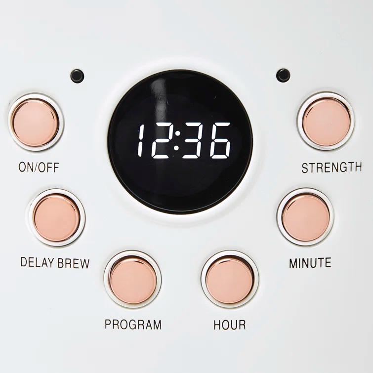 HADEN Heritage Ivory and Copper 12-Cup Programmable Coffee Maker