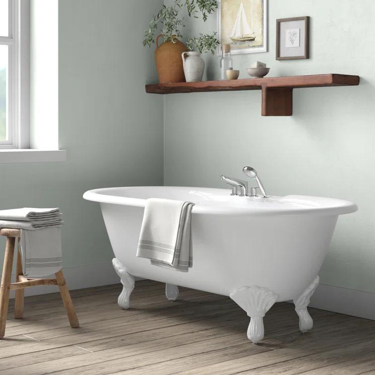 Kristin 61'' Soaking Cast Iron Bathtub