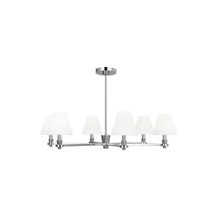 Paisley Empire Polished Nickel 6-Light Modern Chandelier