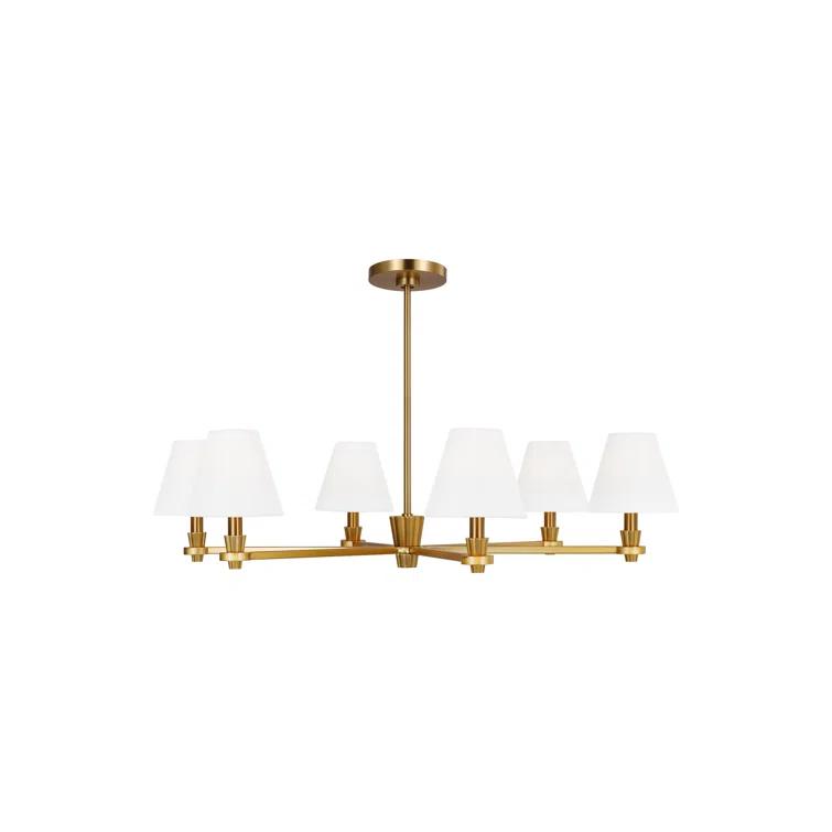 Paisley Burnished Brass 36" Modern Chandelier