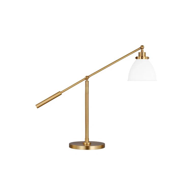 Wellfleet Adjustable Burnished Brass Dome Desk Lamp Set