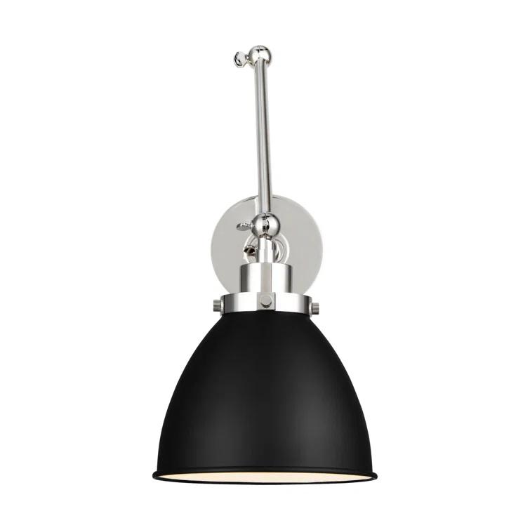 Icarus Single Light Steel Dimmable Armed Sconce