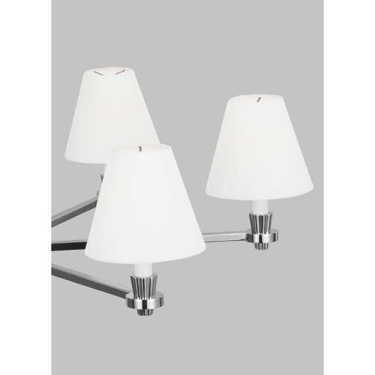 Paisley Empire Polished Nickel 6-Light Modern Chandelier