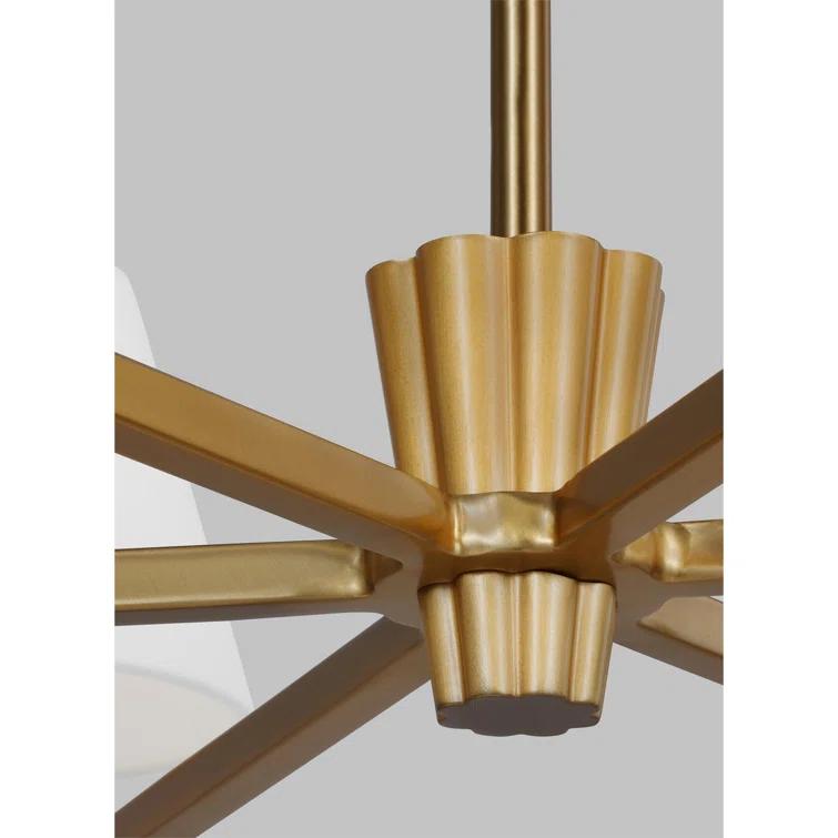 Paisley Burnished Brass 36" Modern Chandelier
