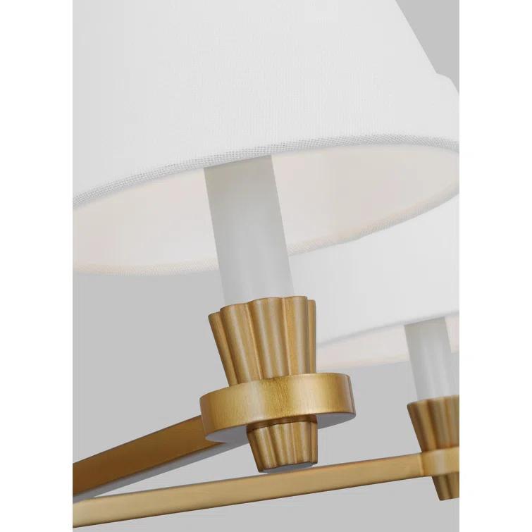 Paisley Empire Burnished Brass 28" Candle Chandelier