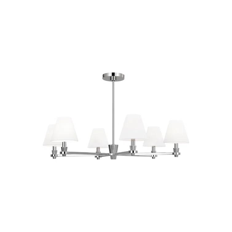 Paisley Empire Polished Nickel 6-Light Modern Chandelier
