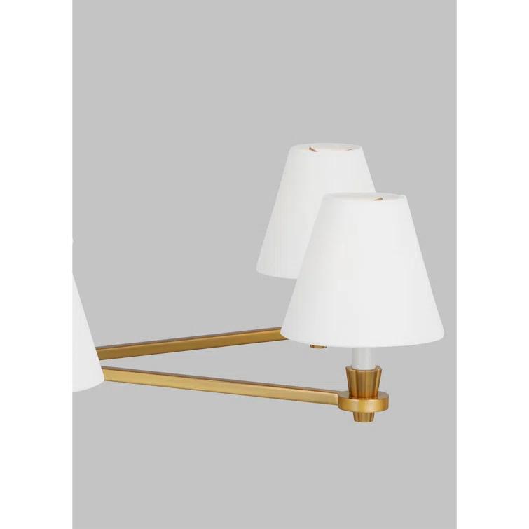 Paisley Burnished Brass 36" Modern Chandelier