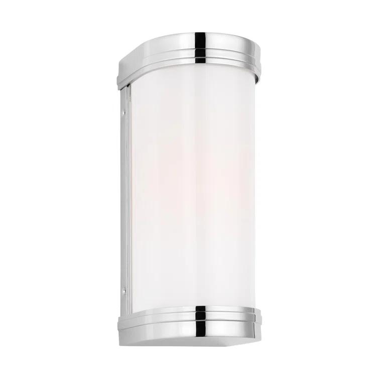 Ifran Contemporary Outdoor 12" Polished Nickel Bath Sconce