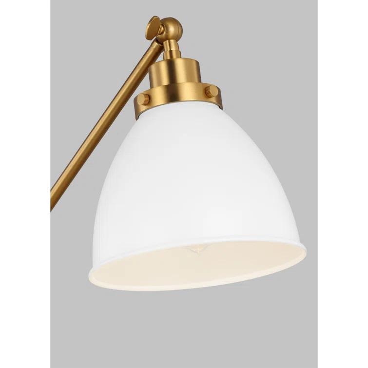 Wellfleet Adjustable Burnished Brass Dome Desk Lamp Set