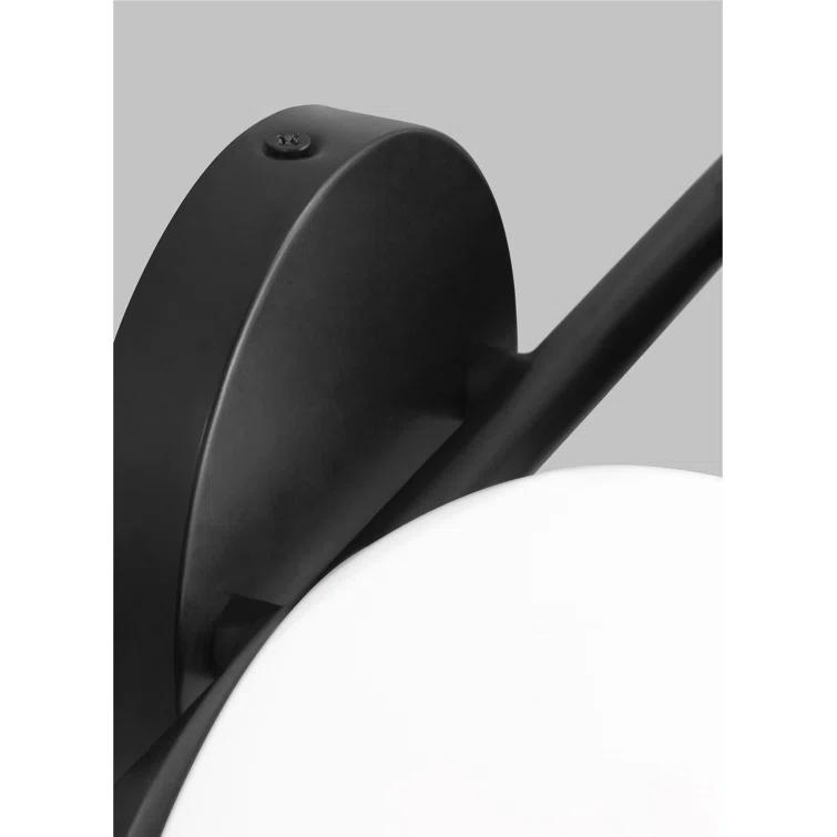 Lune Aged Iron 4-Light Dimmable Vanity with Milk White Glass