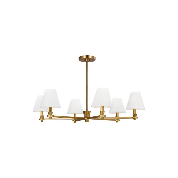 Paisley Burnished Brass 36" Modern Chandelier