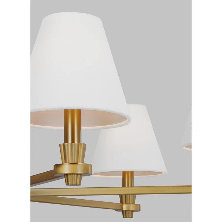 Paisley Burnished Brass 36" Modern Chandelier
