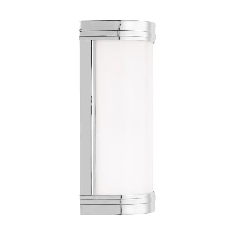 Ifran Contemporary Outdoor 12" Polished Nickel Bath Sconce