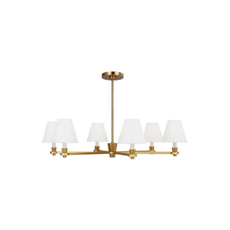 Paisley Burnished Brass 36" Modern Chandelier