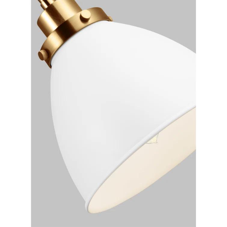 Single Light Steel Dimmable Armed Sconce