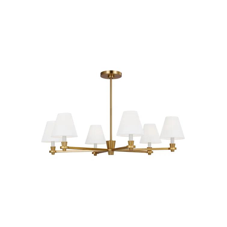 Paisley Burnished Brass 36" Modern Chandelier