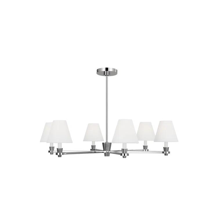 Paisley Empire Polished Nickel 6-Light Modern Chandelier