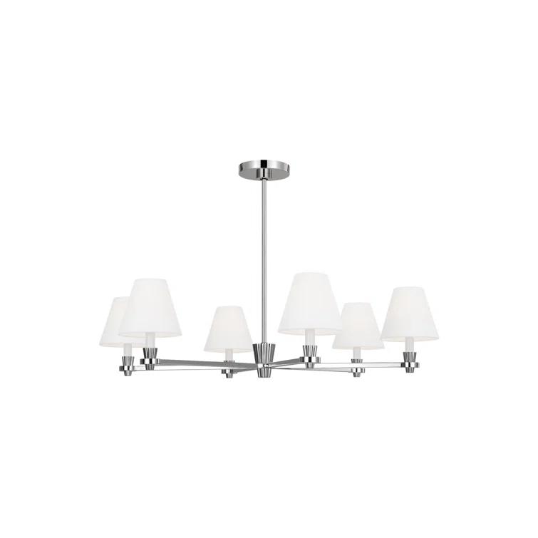 Paisley Empire Polished Nickel 6-Light Modern Chandelier