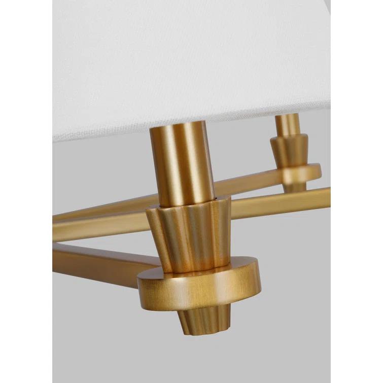Paisley Burnished Brass 36" Modern Chandelier