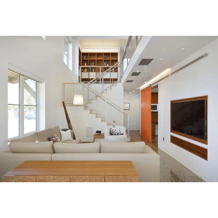 Silva Dark Stained Walnut Floor Lamp with Linen Shade