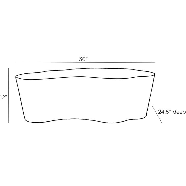 Coastal Charm Organic-Shaped Natural Abaca Cocktail Table