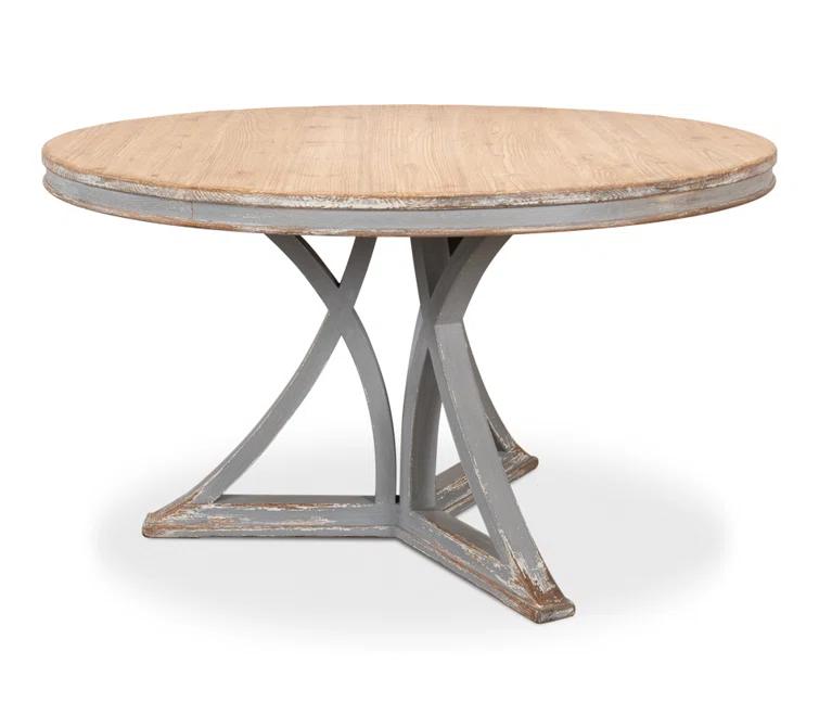 Chateau Gris 54" Reclaimed Wood Round Extendable Dining Table