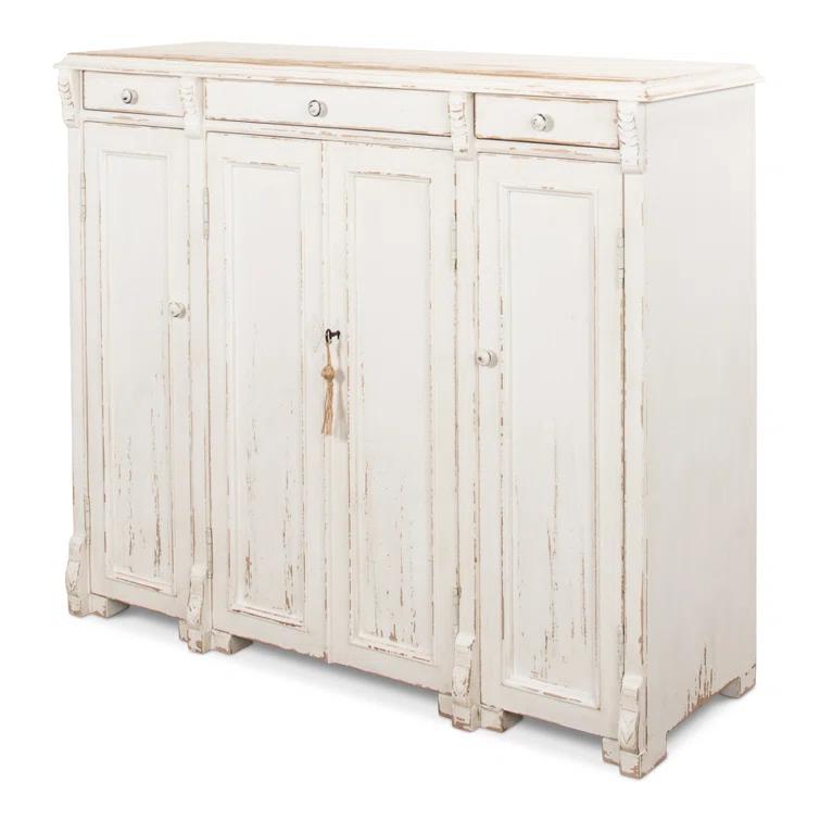 Elegant Transitional White 3-Drawer Sideboard - 51" Width