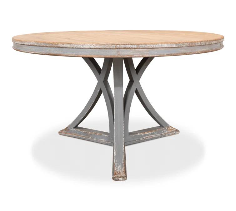 Chateau Gris 54" Reclaimed Wood Round Extendable Dining Table