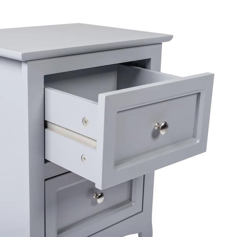 Authement 2 - Drawer Nightstand Storage Cabinet (Set of 2)
