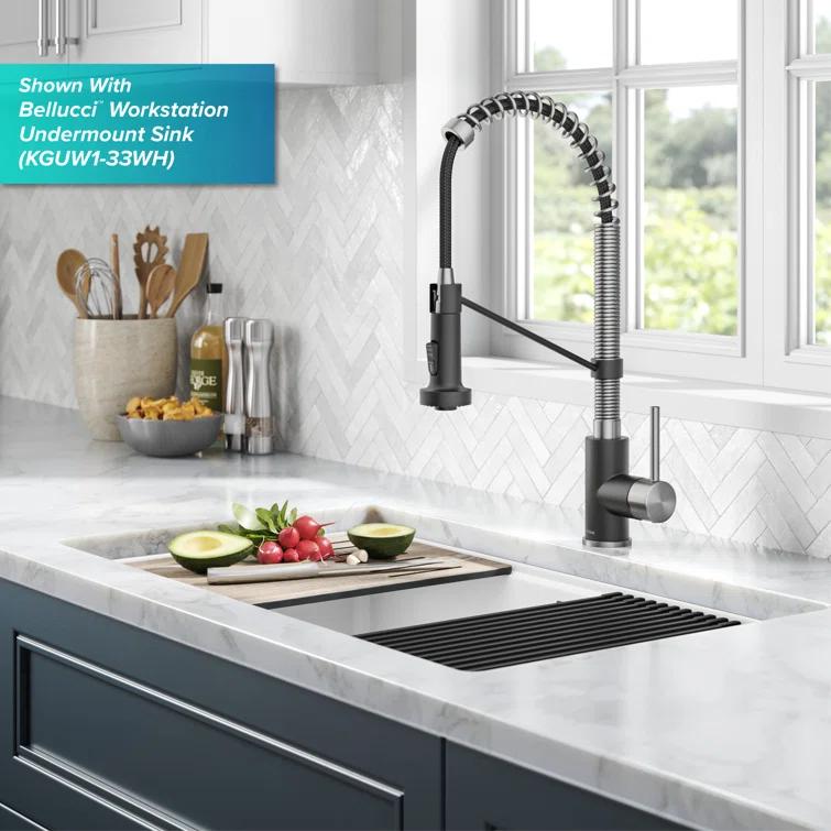 Kraus Bolden Touchless Sensor Commercial Style 2-Function Single Handle Pull-Down Kitchen Faucet