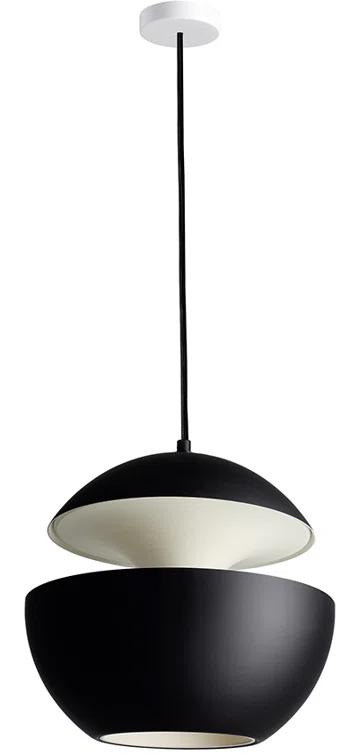 Medium Black and White Aluminum Pendant Light