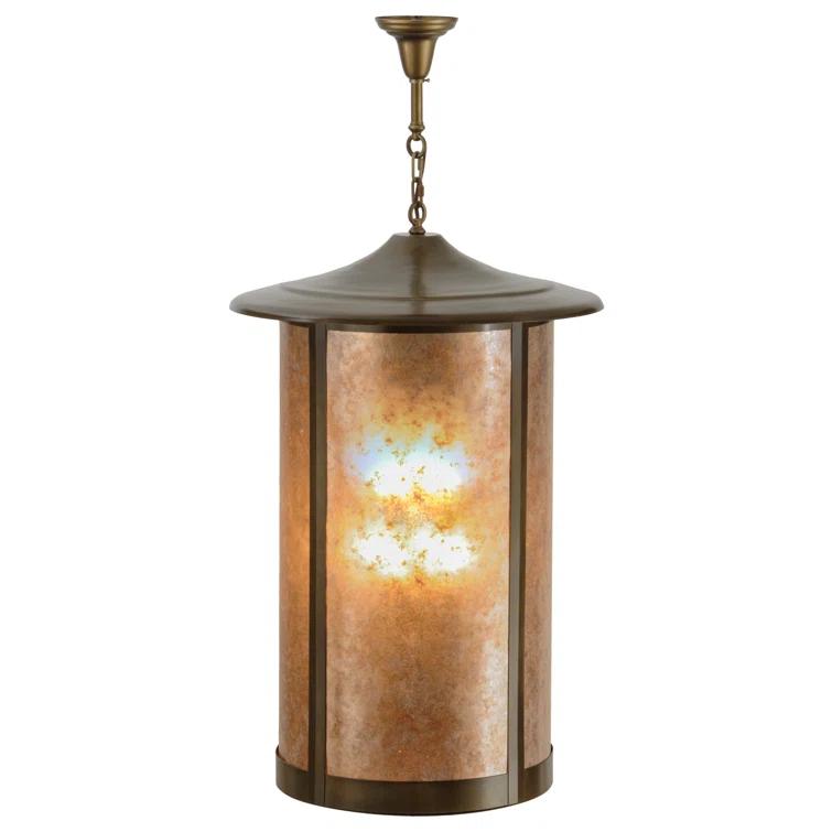 8 - Light Antique Copper Cylinder Pendant