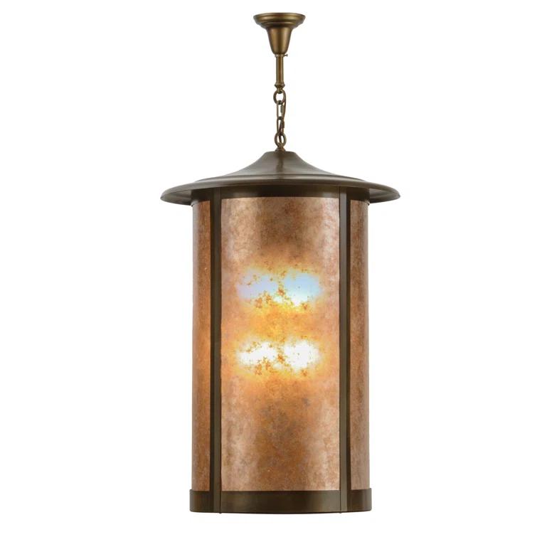 8 - Light Antique Copper Cylinder Pendant