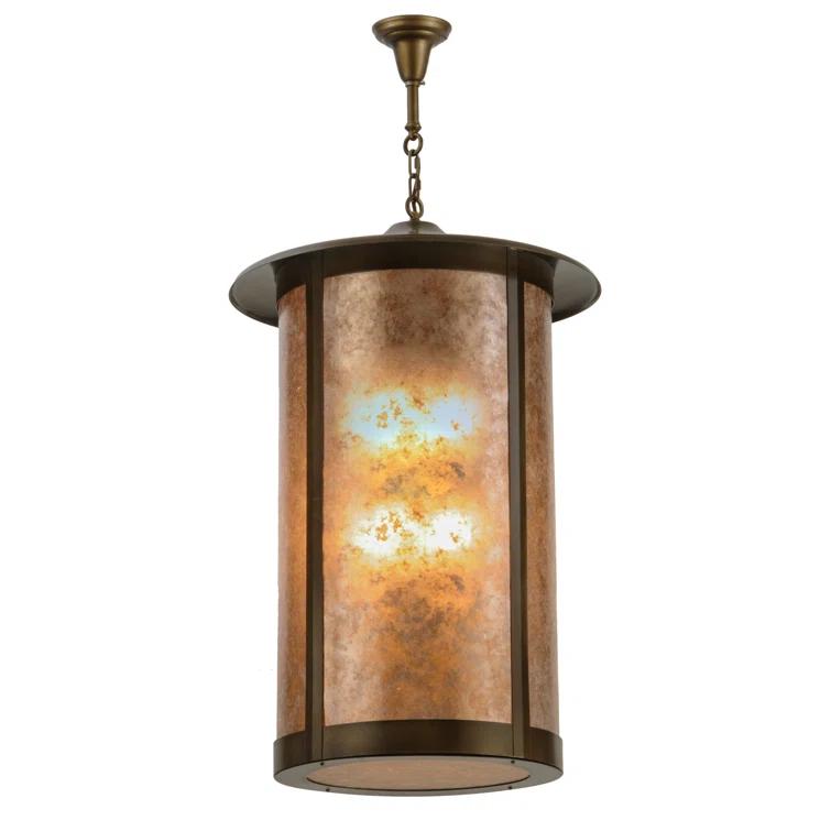 8 - Light Antique Copper Cylinder Pendant