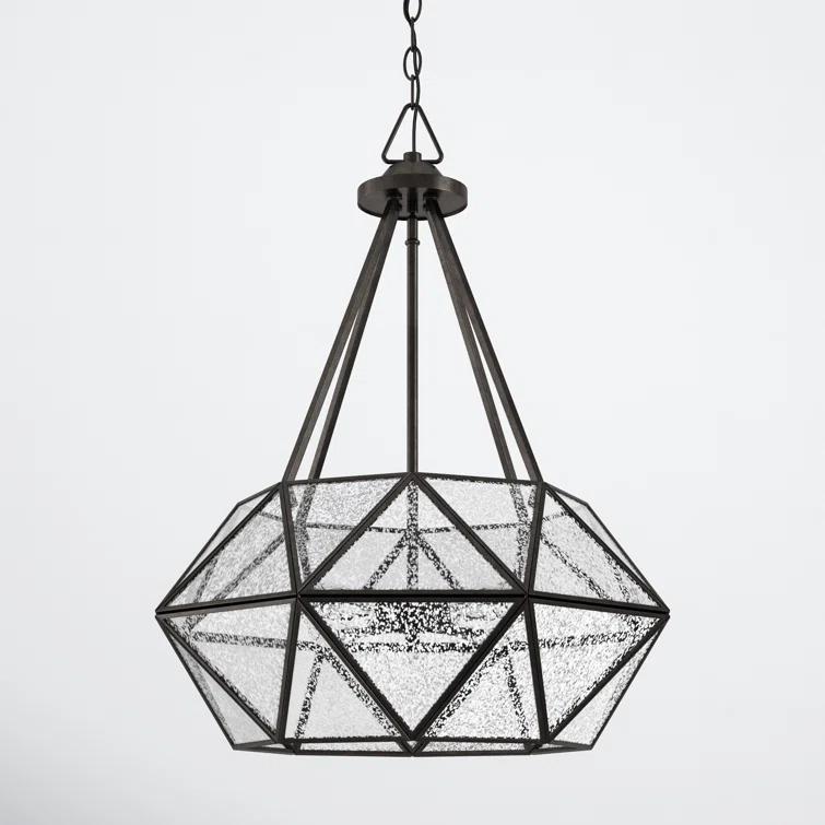 Sky 4 Light Metal Dimmable Geometric Chandelier