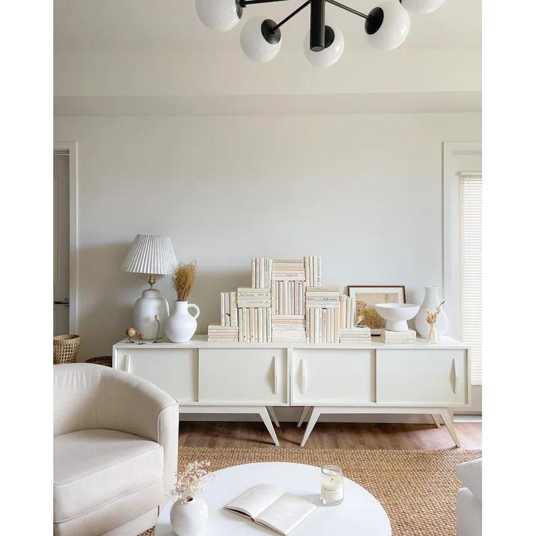 Modern Off-White Hardback Book Wall Decor Set of 100