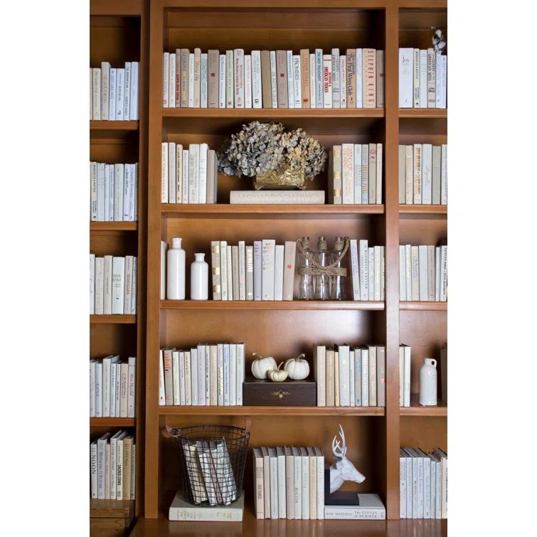 Modern Off-White Hardback Book Wall Decor Set of 100