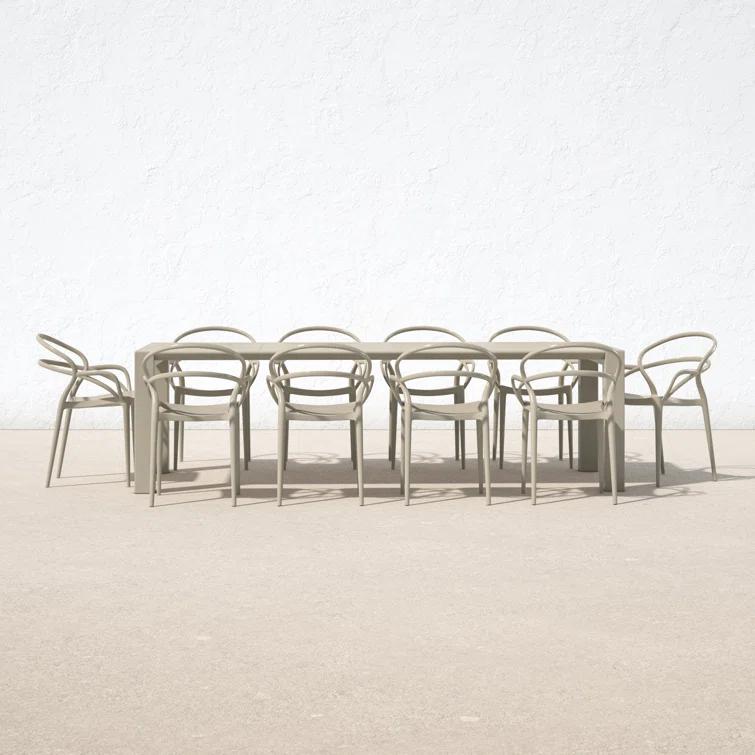 Comet 118'' Rectangular 10 - Person Outdoor Dining Set