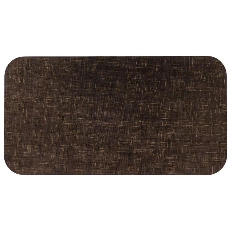 Transitional Edmun Rectangular Cocktail Table with Storage in Brown/Gold