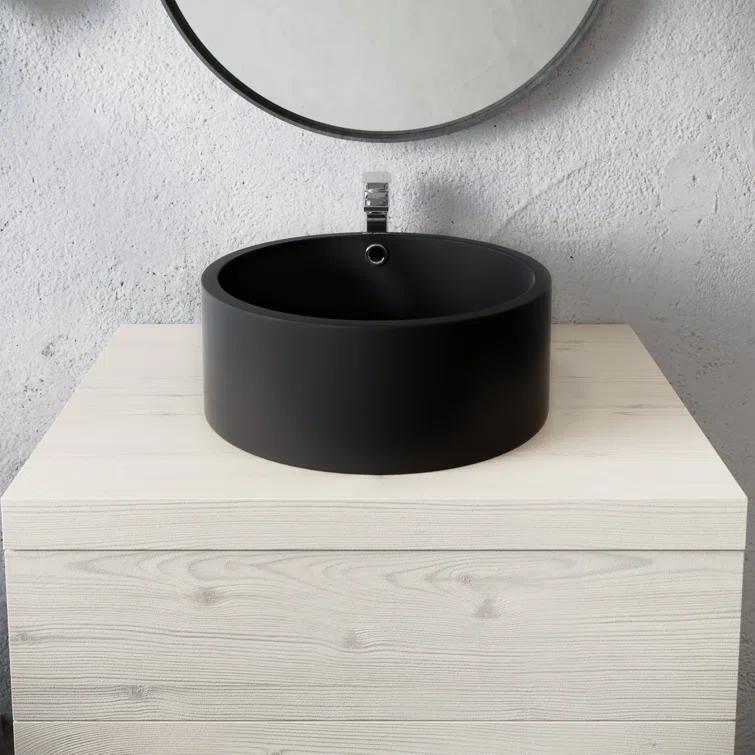 Monaco Round Ceramic Bathroom Vessel Sink