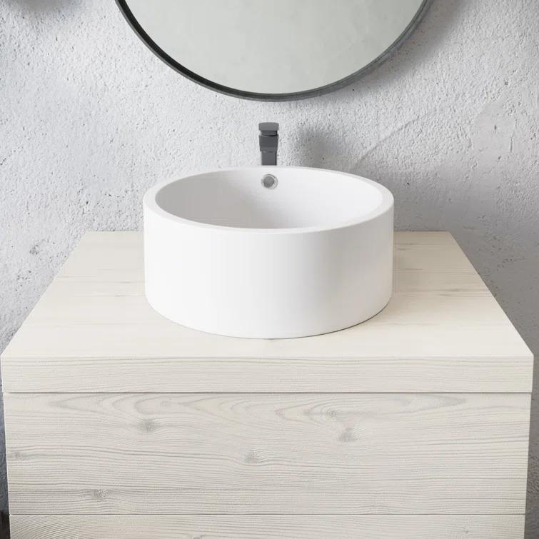 Monaco Round Ceramic Bathroom Vessel Sink