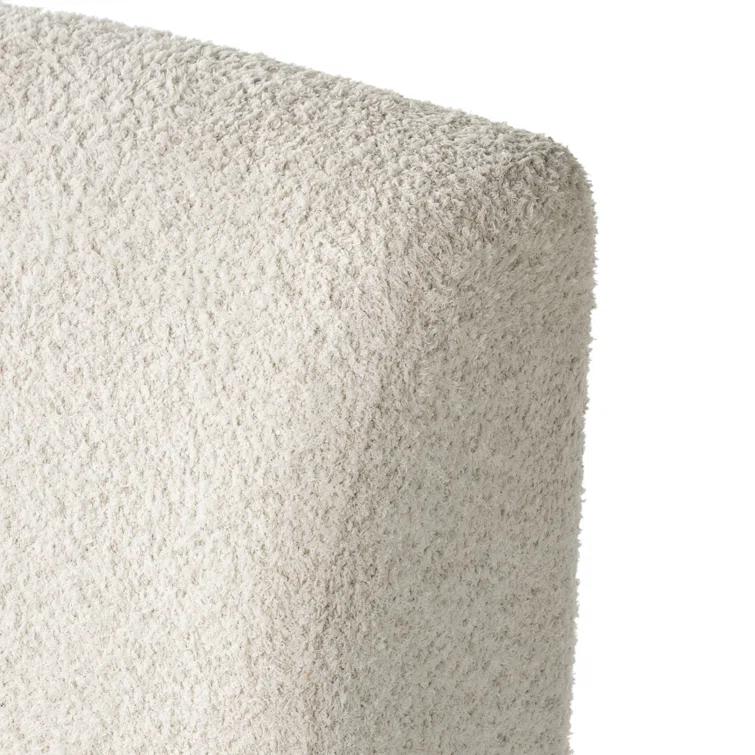 Sheldon Ivory Contemporary Swivel Lounge Chair in Leather